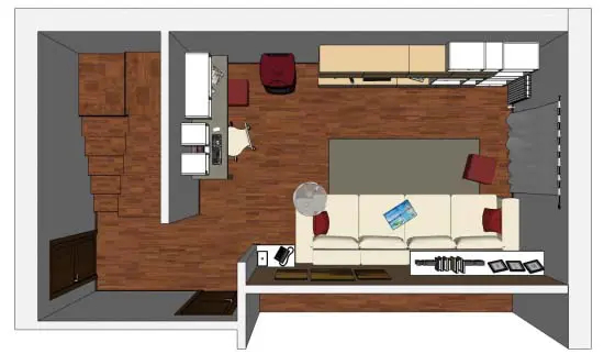 Esempio di progettazione computerizzata di un soggiorno